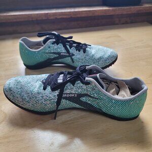 Brooks Mach 19 Spikeless Women's Size 8 Medium Black Green 1203101B085 Shoes